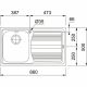 Franke LLX 611 Logica Top Mounted 1 Bowl 1 Drain Sink