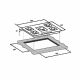 CM Ora Matt Black Glass Gas Hob 90cm