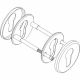Briton - Pair of 52 mm Euro-Profile Circular Escutcheon [8 mm Projection] - Stainless Steel Finish