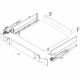 Blum - Legrabox Drawer M Full Extension 500mm Length - Set(Cabinet Profile (LR) + Drawer Side (LR) + Back Fixing Bracket (LR) + 2Pcs Front Fixing Bracket)
