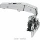 Blum - Clip Top Blumotion Blind Corner Hinge 95° Nickel Plated + Cruciform Mounting Plate
