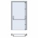 Briton - Surface Vertical Rod Type Cross/Push-Bar Type Panic Exit Device - Silver Color Finish